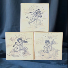 Load image into Gallery viewer, Putti majolica tiles set of three
