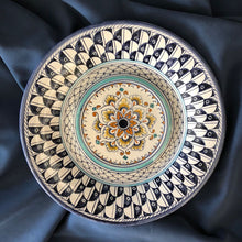 Load image into Gallery viewer, Small majolica wall plate Blue Fish Scales