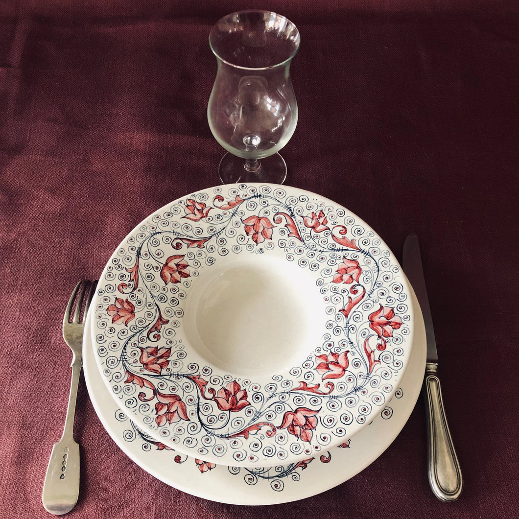 Dining Set Umbrian Rose Two Plates