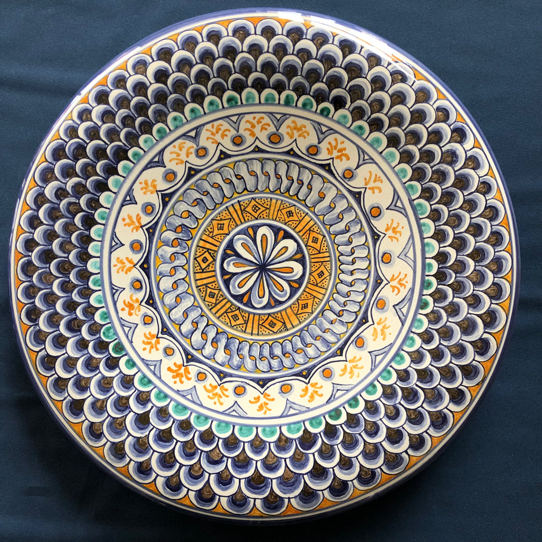 Decorative Wall Plate Fish Scales in Colour