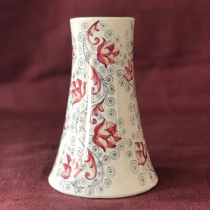 Maiolica Flower Vase 'Umbrian Rose'