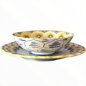 MiniMax dining set Yellow Peacock Feathers
