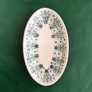 Oval Serving Plate 'Moresco Aquamarine'