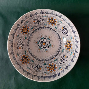 Majolica serving bowl 25cm diameter Little Palms decor
