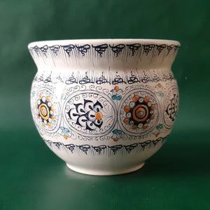 handmade ceramics maiolica pottery flower pot 