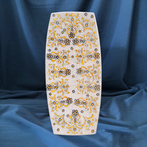 handmade ceramic maiolica pottery tray yellow