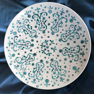Large Wall Plate 'Moresco Aquamarine'