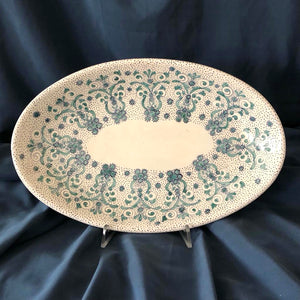 Oval Serving Plate 'Moresco Aquamarine'