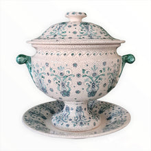 Load image into Gallery viewer, handmade ceramic tureen romantic table style
