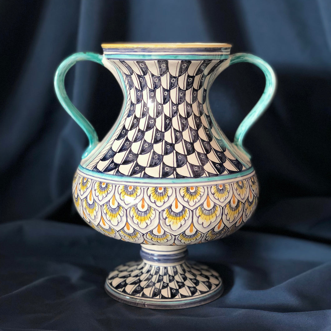 Blue Fish Scales amphora