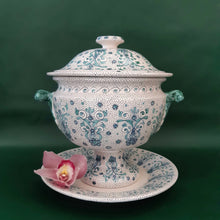 Load image into Gallery viewer, handmade ceramic tureen romantic table style
